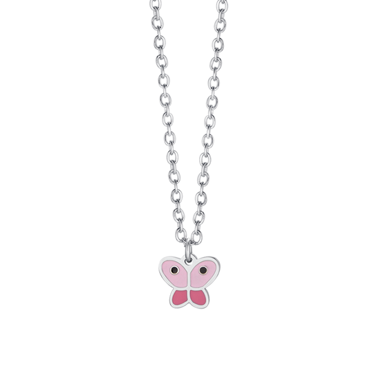 COLLIER EN ACIER POUR FILLE AVEC PAPILLON