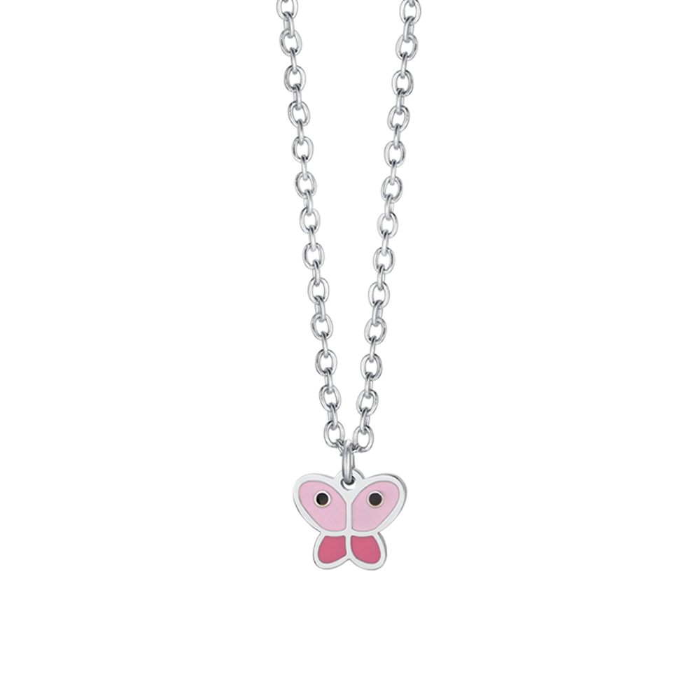 COLLIER EN ACIER POUR FILLE AVEC PAPILLON