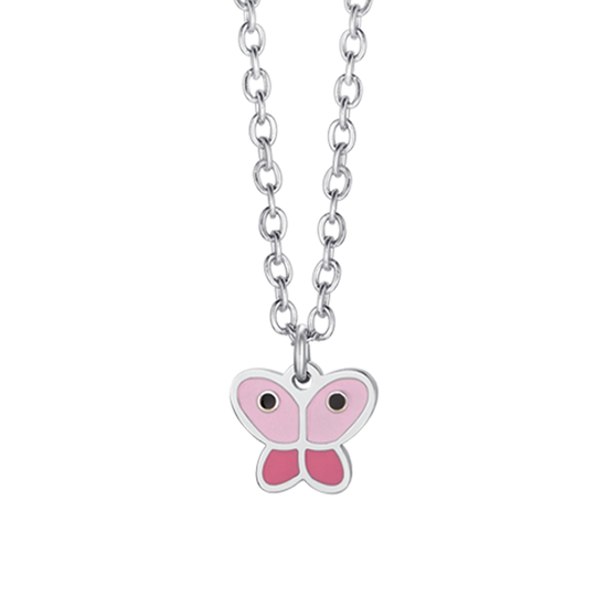 COLLIER EN ACIER POUR FILLE AVEC PAPILLON