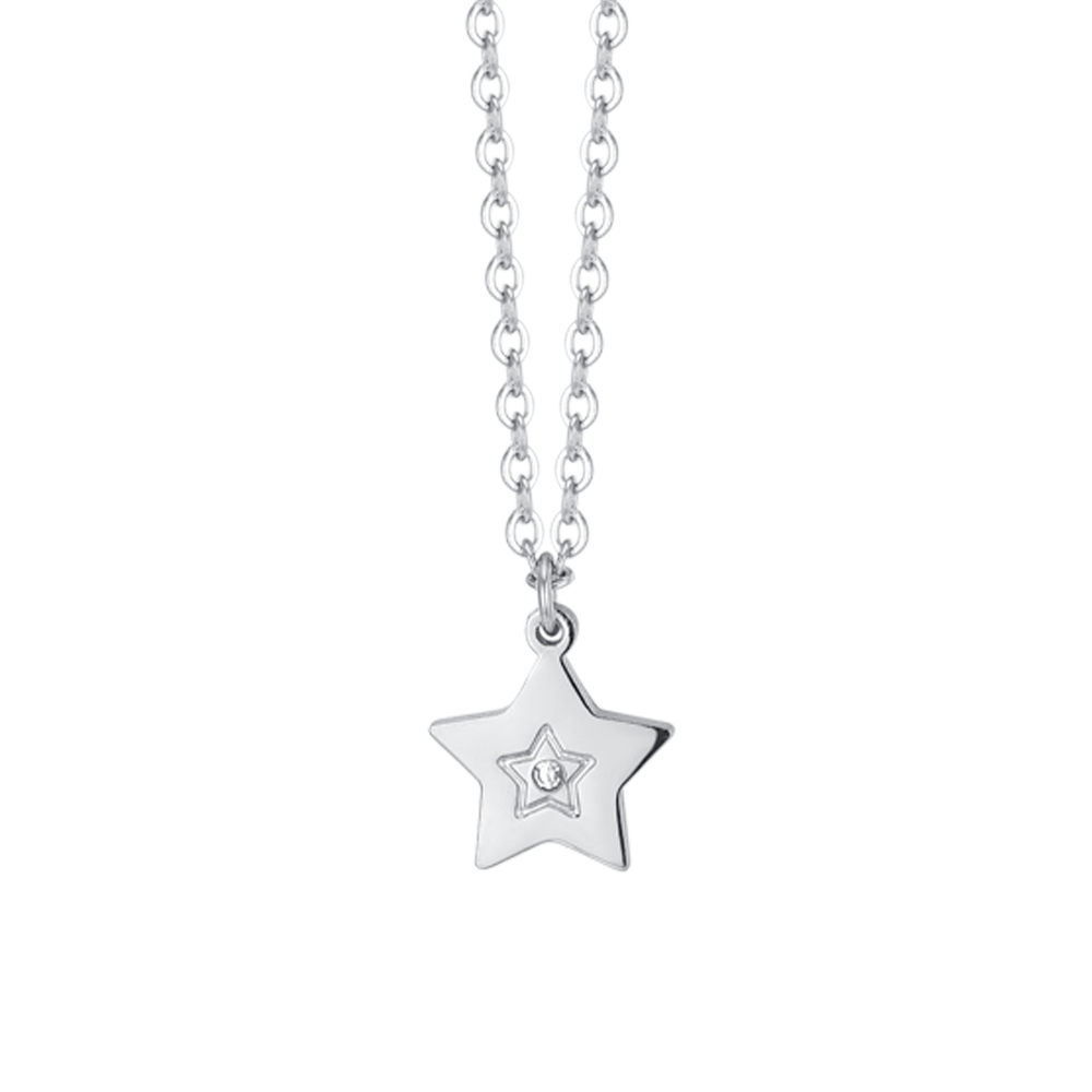 COLLIER EN ACIER POUR FILLE AVEC ÉTOILE