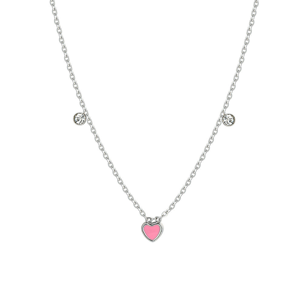 COLLIER FILLE COEUR EN ACIER