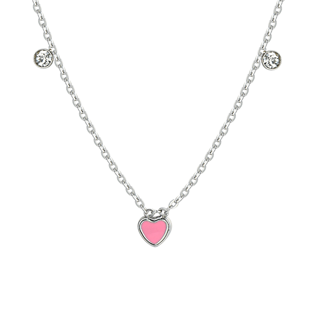 COLLIER FILLE COEUR EN ACIER