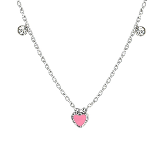 COLLIER FILLE COEUR EN ACIER