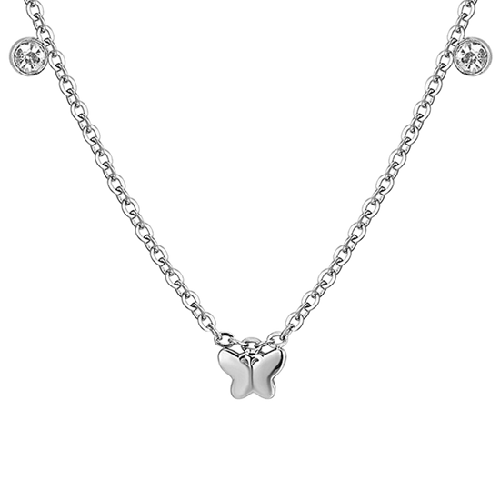 COLLIER EN ACIER POUR FILLE AVEC PAPILLONS