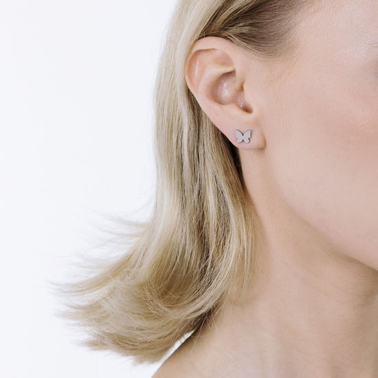 BOUCLES D'OREILLES PAPILLON EN ACIER POUR FEMMES