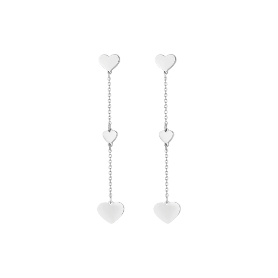 BOUCLES D'OREILLES CŒUR EN ACIER