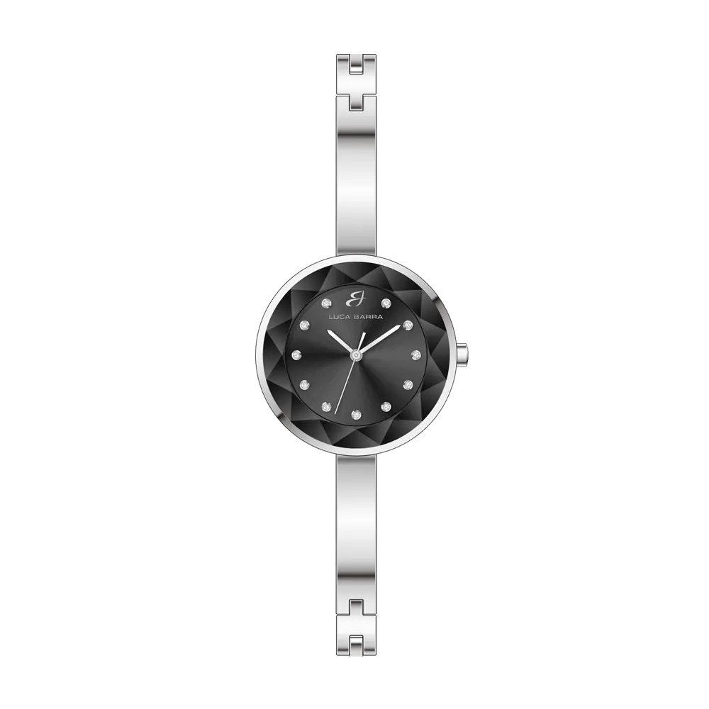 MONTRE POUR FEMME EN ACIER INOXYDABLE Cadran noir Luca Barra