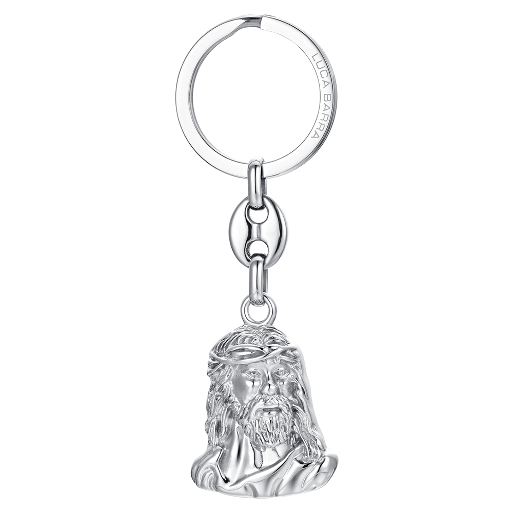 PORTE-CLEFS EN ACIER VISAGE SAINT